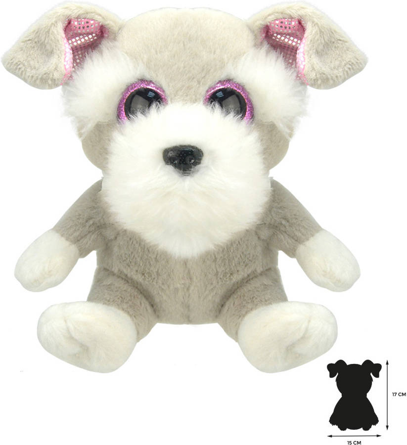 Peluche WILD PLANET Schnauzer (11 x 14 x 17 cm - Poliéster)