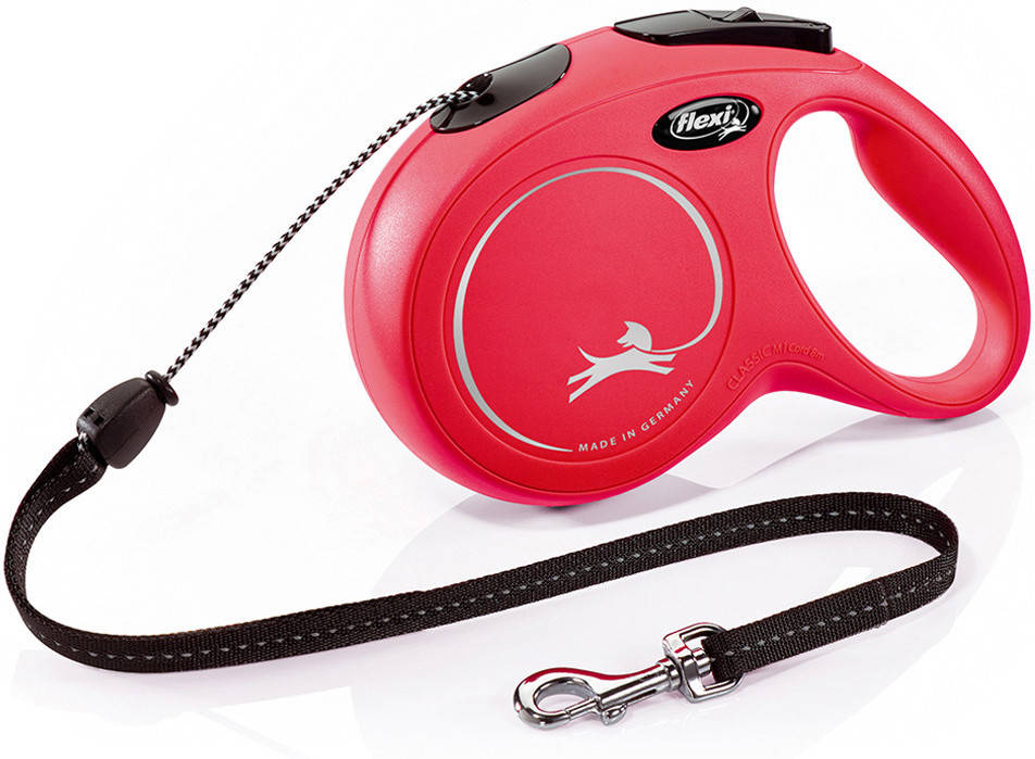 Correa para Perros FLEXI Reflector (Rojo - 8 m - Hasta: 12 Kg - S - Porte Pequeño)