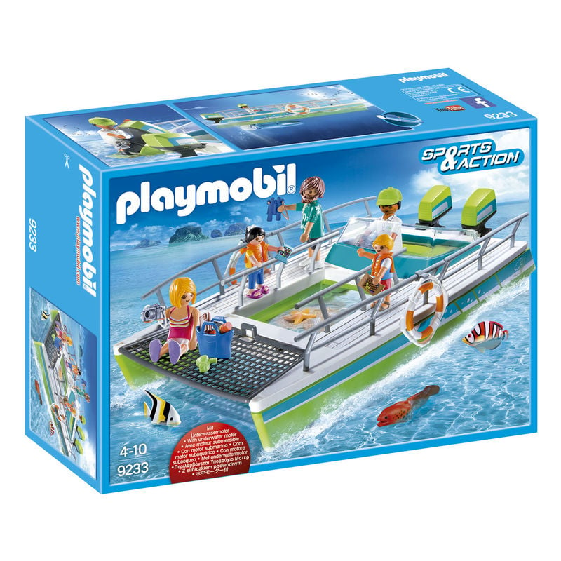 Barco Vistas Fondo marino con motor submarino playmobil action sports trasera 9233 edad 4