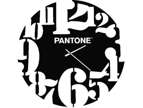 Reloj De Pared pantone by homemania hio8681847184058 negro y blanco metal 40x015x40 cm