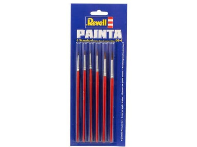 Revell Painta Standard set de 6 pinceles color rojo 29621