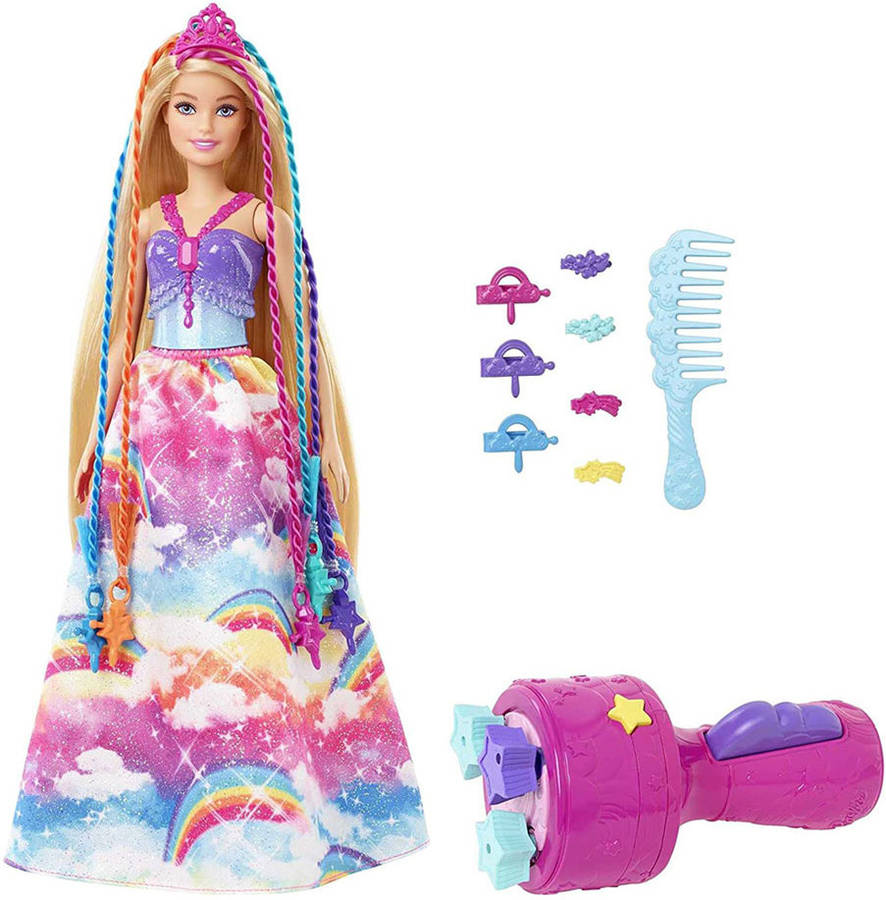 BARBIE Dreamtopia Princesa Trenzas De Colores (Edad Mínima: 3 Años - 7 x 32,5 x 2,99 cm)