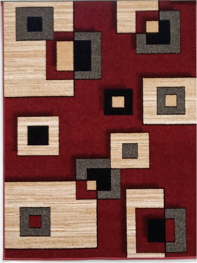 Homerug Alfombra Trendy rojo 56x105cm geometric moderna para o habitación 56x110 matris eccox