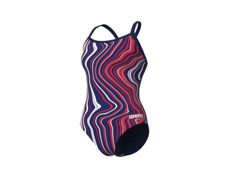 Bañador de Mujer para Natación ARENA Pieza Lightdrop Marbled Azul (36)