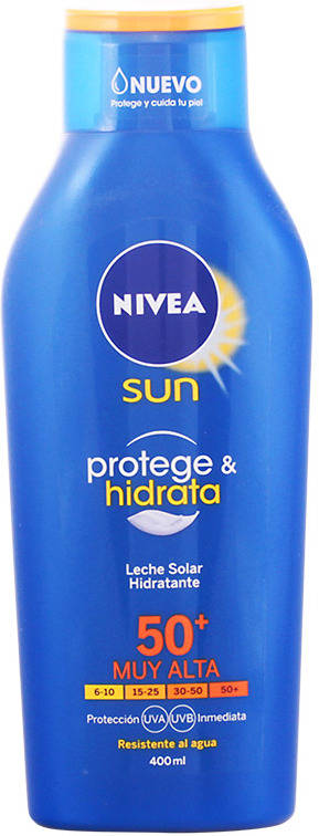 Nivea Sun Protege hidrata leche solar fp50+ 1 x 400 ml protector y resistente al agua con uv 50