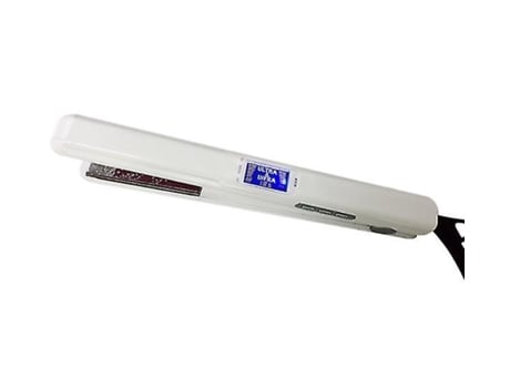 Plancha de pelo infrarroja ultrasónica profesional para reparación de cabello dañado pantalla LCD blanca BISBISOOUS