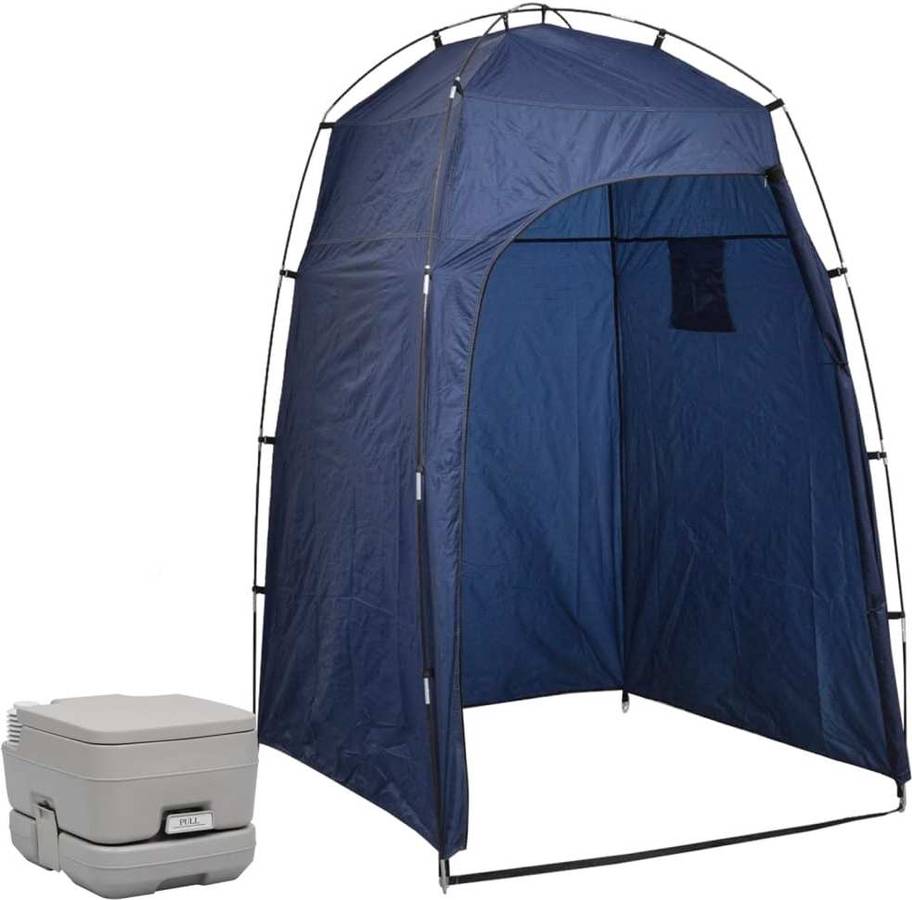 Inodor para Camping VIDAXL Azul (130 x 130 x 210 cm)