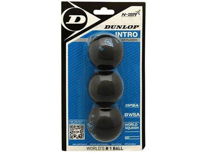 Dunlop Pelota De squash intro punto azul pack 3 single blue