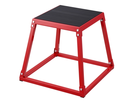 VEVOR Caja Pliométrica Plataforma Pliométrica 458 mm Salto Antideslizante, Rojo