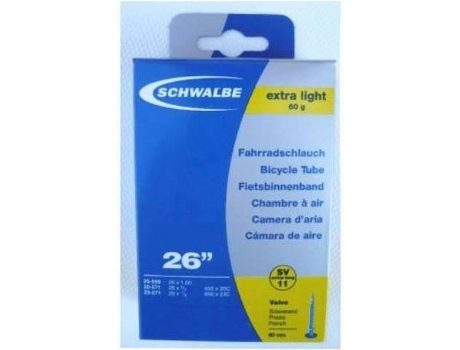 Cámaras de Aire SCHWALBE Extra Light Presta 60 Mm (26 - 650C´´)