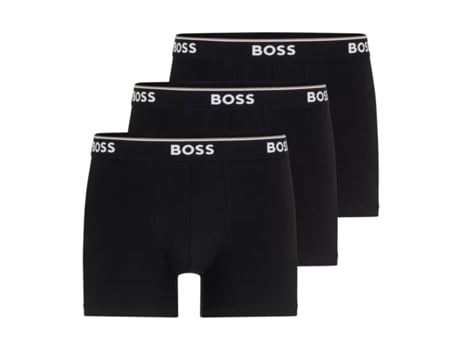 Pack de 3 Boxers Hombre HUGO BOSS (S - Algodón - Negro)