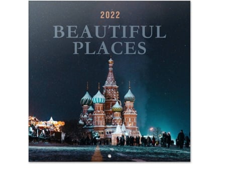 Calendario Erik Editores 2022 30x30 beautiful places pared │ mensual producto con licencia