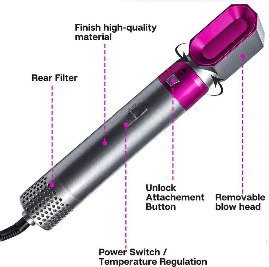 Moldeador de Pelo KLACK MOLDEADORTP-5+1 (55º a 105º - 3 Niveles de Temperatura)