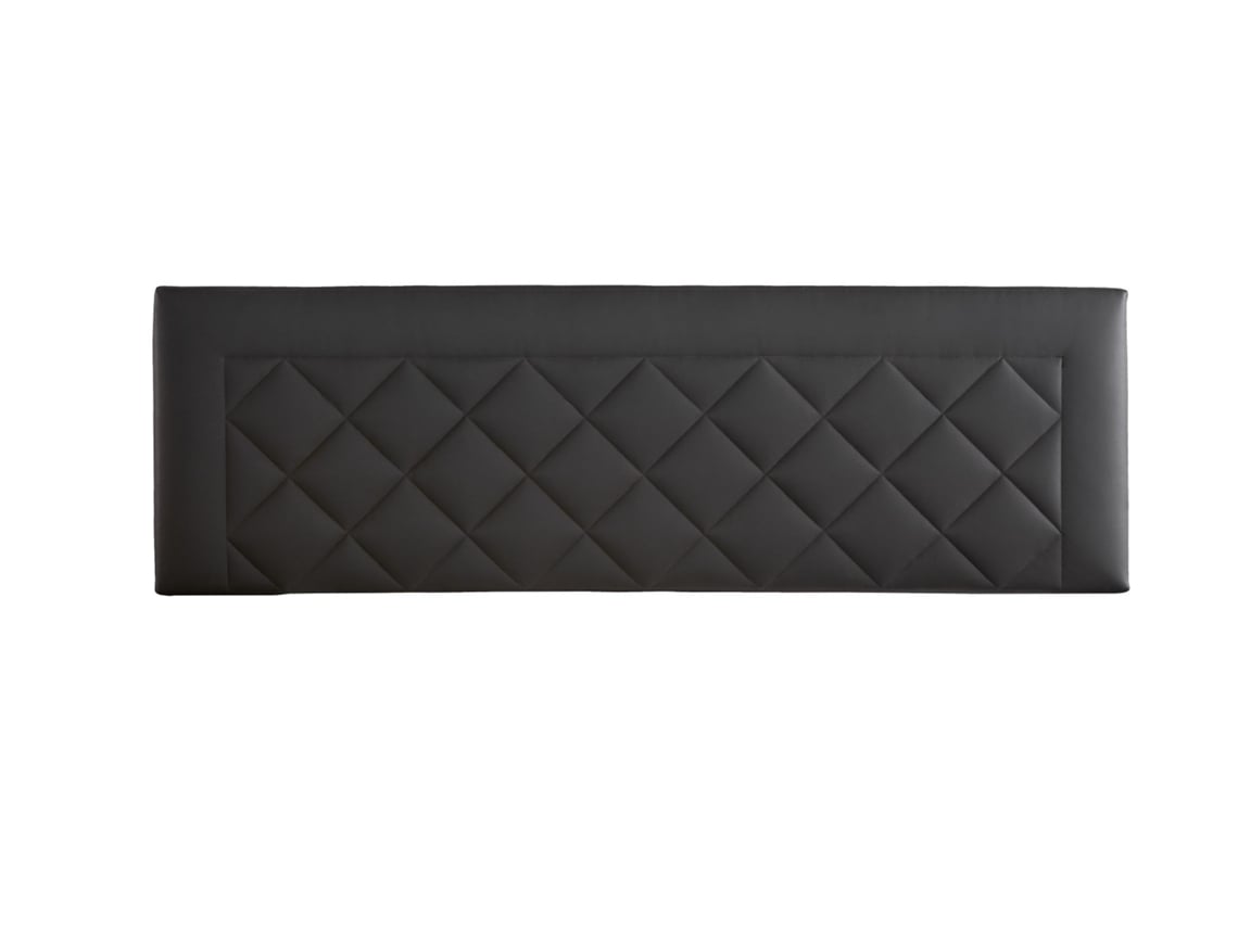 Cabecero Tapizado DOMUS para Cama 135 Polipiel Negro ( 145 x 50 x 7 cm)