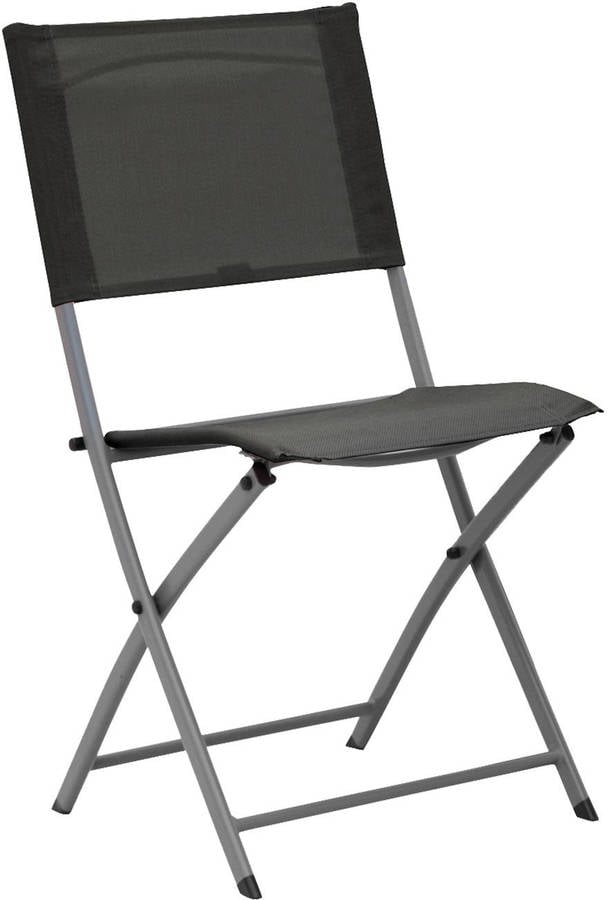 Silla de Jardín 7H SEVEN HOUSE Amaia (Gris Oscuro - Acero y Textilene - 38,5x50x84 cm)