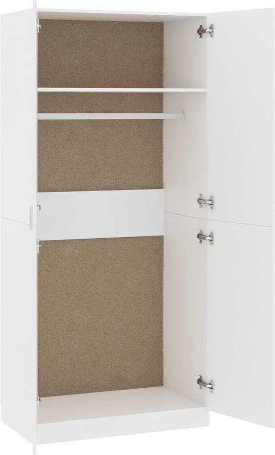 Guardarropa VIDAXL (Blanco - Madera Aglomerada - 90x52x200 cm)