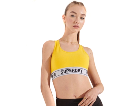 Top de Mujer para Fitness SUPERDRY Active Lifestyle Crop Amarillo (M)