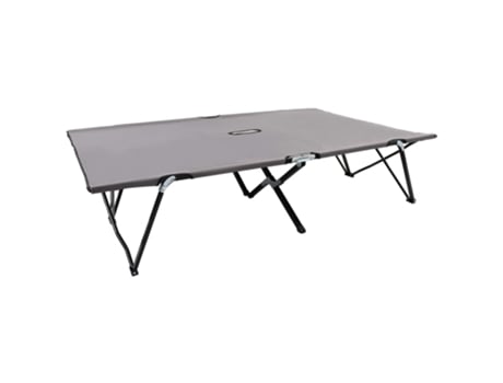 MAISON EXCLUSIVE Tumbona plegable para 2 personas acero gris