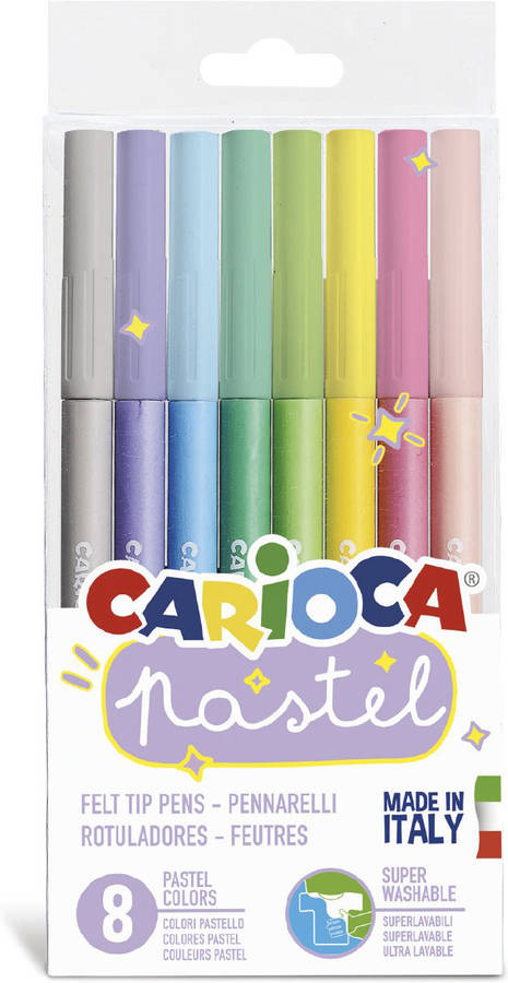 Rotuladores CARIOCA Pastel 43032 (8 Unidades - Multicolor)