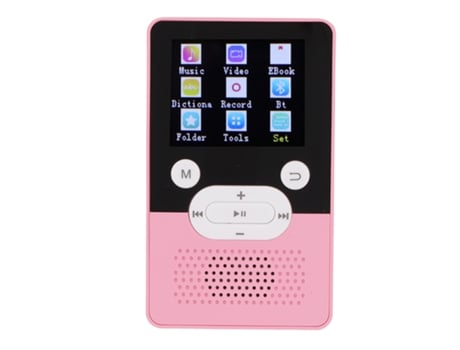 Reproductor MP3/MP4 Bluetooth YIZHOOD T9 1.8Inch HD calidad de sonido 16GB (Rosa