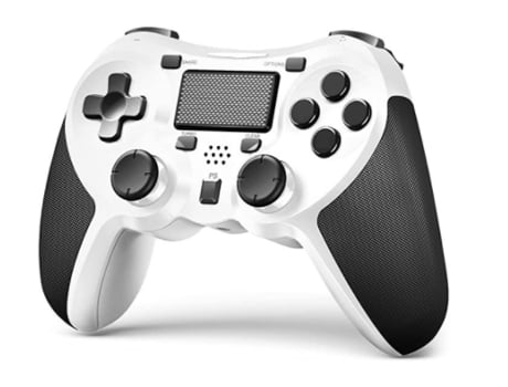 Controlador Ps4 Controladores De Gamepad Inalámbricos Compatibles con Altavoz Incorporado Pro/Slim Stereo Headphone Jack Pad Multitáctil Blanco BIS...