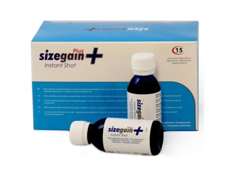 Sizegain Plus Instant shot 15 bebida para el aumento de la potencia sexual forma natural 1 complemento alimenticio 500cosmetics