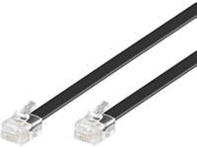 Goobay 3m Rj12 cable negro para fijos 3