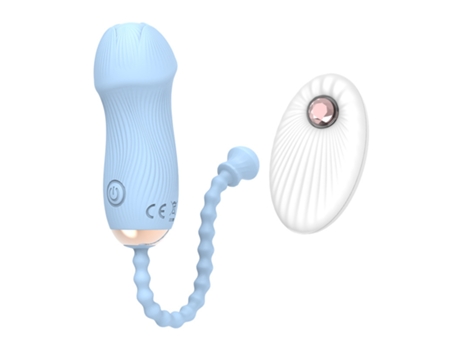 Vibrador de huevo con control remoto inalámbrico con 12 modos para mujeres (azul) VEANXIN