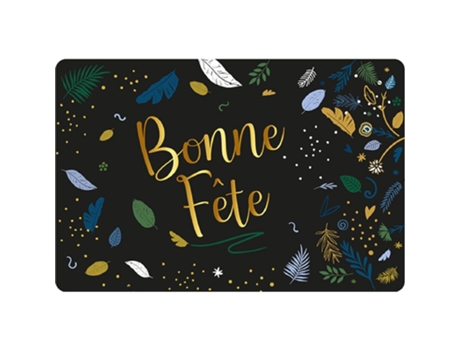 Tarjeta doble KIUB Des Plumes Et Des Fleurs Bonne Fete