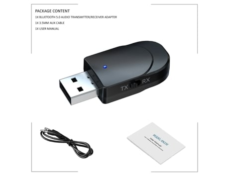 Mini transmisor receptor de Audio Bluetooth 5,0, conector de 3,5mm, AUX, RCA, adaptador inalámbrico de música estéreo USB para auriculares de coche...