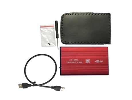 Caja de Protección SLOWMOOSE para Disco Duro Externo 2,5 Pulgadas USB 2.0 Rojo