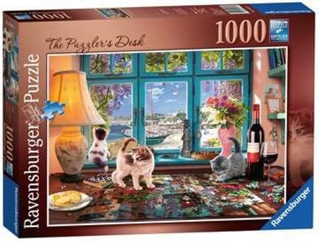 Puzzle RAVENSBURGER Ther's Desk rompecabezas 1000 pieza(s) Animales