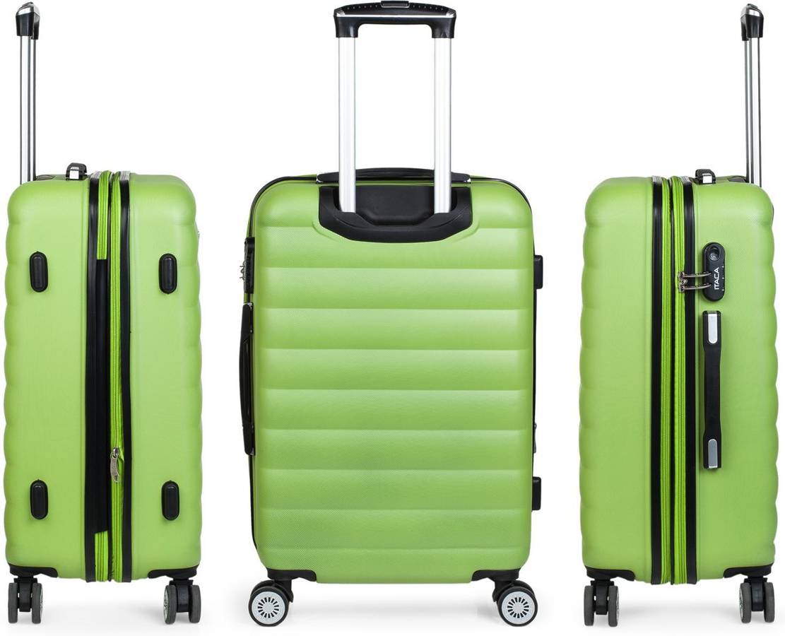 Maleta de Viaje ITACA Rígida 4 Ruedas (Medio - 70 L - Verde)