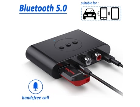 Receptor de Audio Bluetooth U disco RCA 3,5mm Jack adaptador inalámbrico estéreo con micrófono para Kit de coche amplificador de altavoz