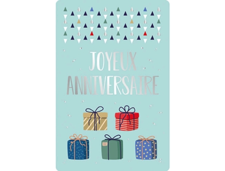 Tarjeta doble KIUB Des Plumes Et Des Fleurs Anniversaire