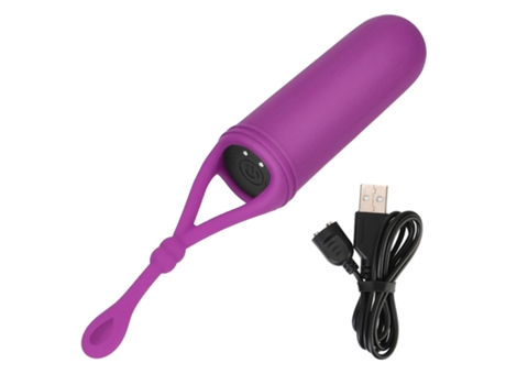 Mini vibrador recargable USB con 10 modos de vibración para mujeres (púrpura) VEANXIN