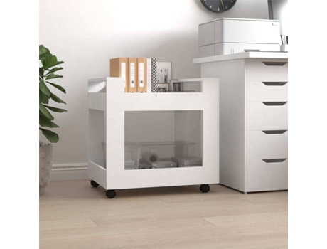VidaXL Armario de escritorio madera contrachapada blanco 33,5x50x75 cm