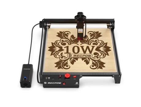 Laser Engraving Machine Mecpow X3 Pro 10W With Air Pump Kit Safety Lock Emergency Stop Flame Detection