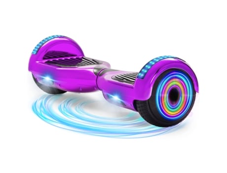 Hoverboard NEI-WAI z1+ Purple para Niños (Columna Bluetooth - Autonomía: 8/10 Km - Velocidad Máxima: 10 Km/H)