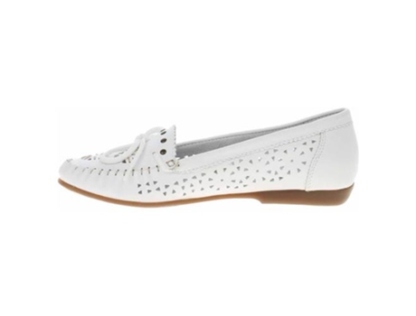 Mocasines de Mujer RIEKER Piel Blanco (38)