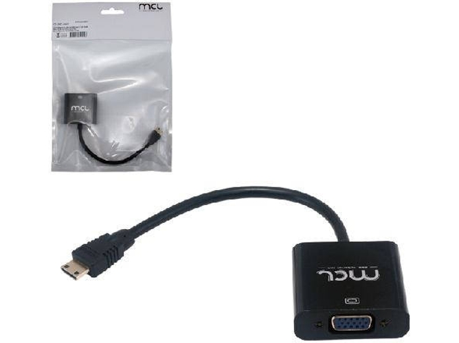 Cable HDMI MCL (Mini HDMI - VGA - Negro)