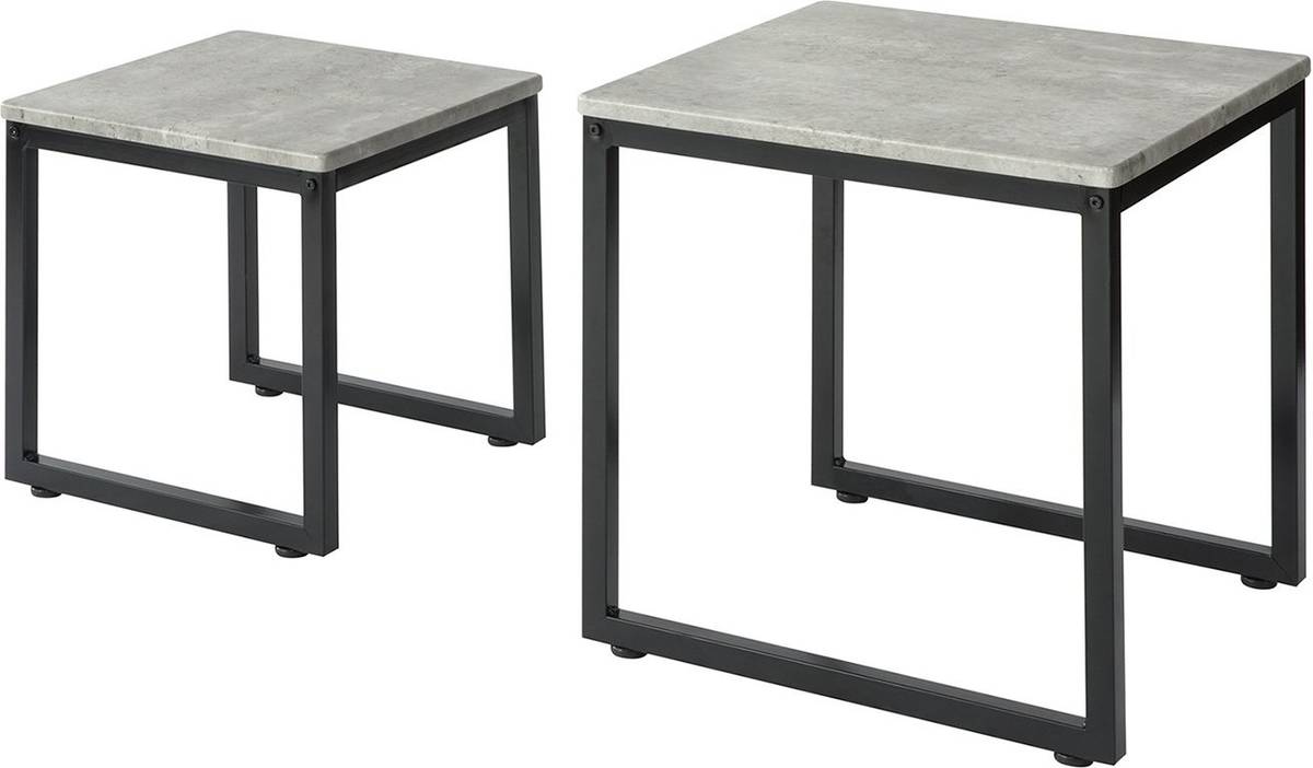 Mesa SOBUY FBT42-HG (MDF y Metal - 50 x 50 x 50 cm / 40 x 40 x 40 cm)