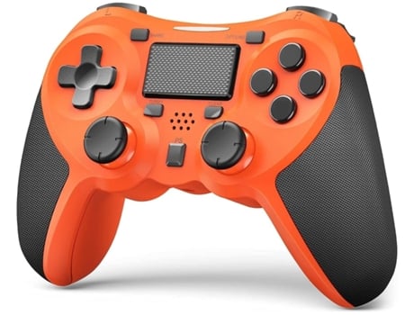 Controlador Inalámbrico para PS4 Pro con Altavoz Incorporado y Auriculares Estéreo Naranja