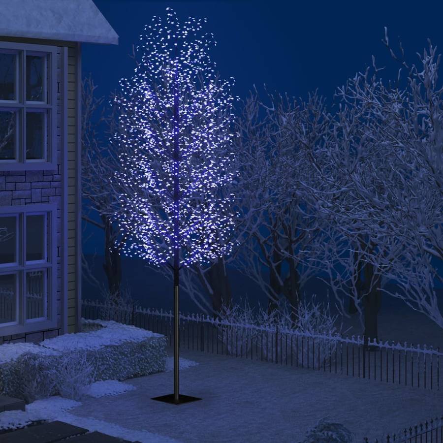 Árbol de Navidad VIDAXL Flor de Cerezo 2000 Luces LED Azul (Plástico - Metal - 500 cm)