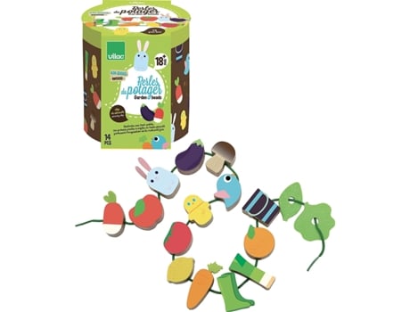 Jogo de Mesa VILAC Stringable Garden Beads (1 year)