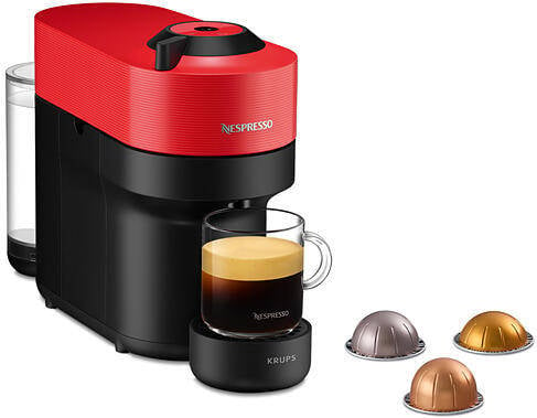 Cafetera de Cápsulas KRUPS Vertuo Pop XN9204 Rojo