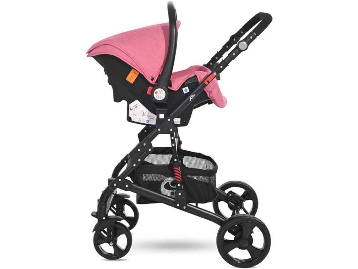 carrito de bebe Polly 3 en 1 rosa – carritosMDR