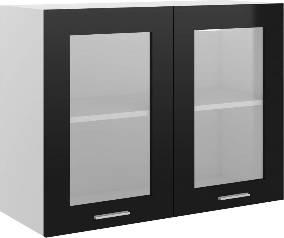 Armário de Pared VIDAXL Hanging Glass Cabinet 802535 (Madera - 80 x 31 x 60 cm)