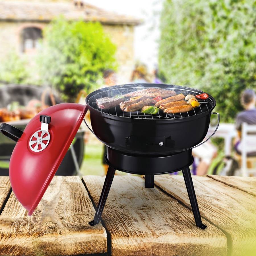 Barbacoa OUTSUNNY Rojo (53x54cm)