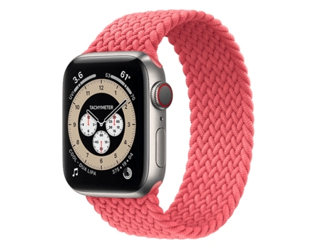 Correa trenzada Solo NylonSense para Apple Watch Series 9 - 41 mm (muñeca: 152-165 mm) - Rosa